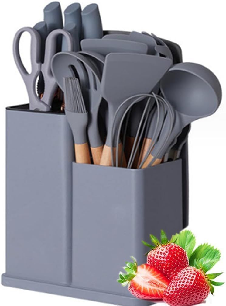 Silicone kitchenware set, 19-piece